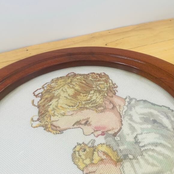 Vintage 89 Cross Stitch "My Baby Duck" / Pattern 1930s Painting by Tousey Fangle - Picture 7 of 15